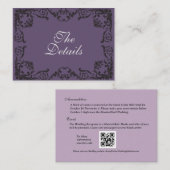 ブラックゴシック結婚のQRC結婚詳細エンクロージャC エンクロージャーカード (正面/裏面)