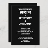 ブラックゴシック結婚式招待状 招待状 (正面/裏面)