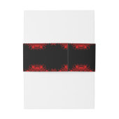 ブラックゴシック赤フローラシャルボードカスタムウェディング 招待状ベリーバンド (裏面例)