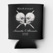 ブラックゴシック骨格スカルハート 缶クーラー (正面)