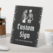 ブラックゴシック ハロウィンスケルトン カスタムサイン 台座サイン (インサイチュ)