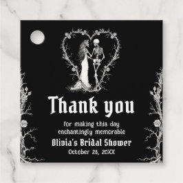 ブラックゴシック ハロウィン スケルトン ブライダルシャワー フェイバータグ