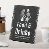 ブラックゴシック ハロウィン スケルトン 食べ物＆飲み物 サイン (インサイチュ)