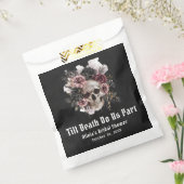 ブラックゴシック ハロウィン フラワースカル ブライダルシャワー フェイバーバッグ (封をした状態)