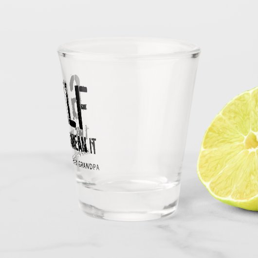 ブラックゴルフあなたのようなやる気を起こさせる引用文 ショットグラス (右)
