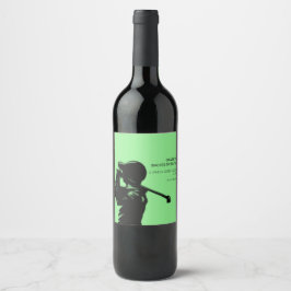 ブラックゴルファーゴルフ旅行バチュラーパーティ ミニマル ワインラベル