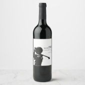 ブラックゴルファーゴルフ旅行バチュラーパーティ ミニマル ワインラベル (正面)