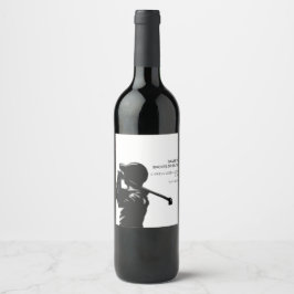 ブラックゴルファーゴルフ旅行バチュラーパーティ ミニマル ワインラベル