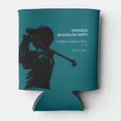 ブラックゴルファーゴルフ旅行バチュラーパーティ ミニマル 缶クーラー (正面)