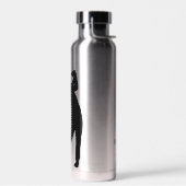 ブラックゴルファーモダンモノグラム付き銀 ウォーターボトル (左面)