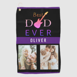 ブラックゴルファー父最高のパパEver Photo Collage ゴルフタオル