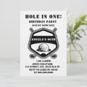 ブラックゴルフテーマバースデーパーティー招待状 (スタンド正面)