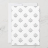 ブラックゴルフテーマバースデーパーティー招待状 (裏面)