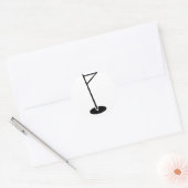 ブラックゴルフホールフラグ ラウンドシール (封筒)