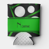 ブラックゴルフボパーソナライズされたールティーの名前 缶クーラー (正面)