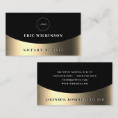 ブラックゴールデンフェイクメタリックテクスチャ名刺 名刺 (正面/裏面)