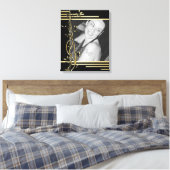 ブラックゴールデンフローラ縁どポートレートラップされたキャンバス キャンバスプリント (インサイチュ (寝室))