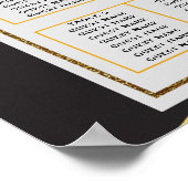 ブラックゴールデン抽象芸術ラベモダンル結婚スのポスター ポスター (角)