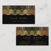 ブラックゴールデン王室のレースイベントウェディングプランナー 名刺 (正面/裏面)