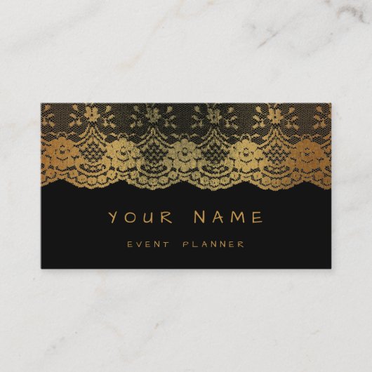 ブラックゴールデン王室のレースイベントウェディングプランナー 名刺 (正面)