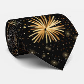 ブラックゴールデン花火お祝いネックタイ ネクタイ (ロール)