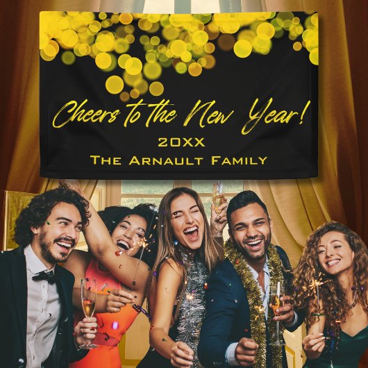 ブラックゴールデン《写真》ぼけ味ライト応援から新年 横断幕