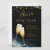 ブラックゴールデン |応援から新年のパーティー シーズンカード (正面)