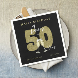 ブラックゴールドで50周年を祝おう  スタンダードカクテルナプキン
