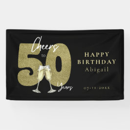 ブラックゴールドで50周年を祝おう 横断幕