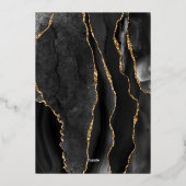 ブラックゴールドのアゲートを使ったファースト・ホーリー・コミュニオン 箔招待状 (裏面)