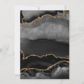 ブラックゴールドのアゲート大理石アーチのムスリムの結婚式 招待状 (裏面)