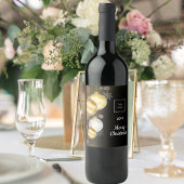 ブラックゴールドのオーナメント ビジネス 会社 クリスマス ワインラベル