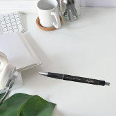 ブラックゴールドのカスタムモノグラム名前スクリプト ボールペン