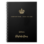 ブラックゴールドのクラウンネーム 年間事業 ノートブック (正面)