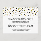 ブラックゴールドのコンフェッティエンゲージ発表 案内ポストカード (正面)