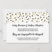 ブラックゴールドのコンフェッティエンゲージ発表 案内状 (正面)