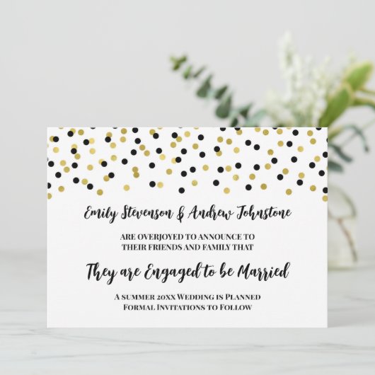 ブラックゴールドのコンフェッティエンゲージ発表 案内状 (スタンド正面)