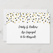 ブラックゴールドのコンフェッティエンゲージ発表 案内状 (裏面)