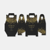 ブラックゴールドのコンフェッティロゴ エレガントなGala法人イメージ フェイバーボックス (折り畳みなし)