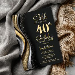 ブラックゴールドのサプライズ40歳の誕生日パーティー 招待状