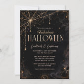 ブラックゴールドのハロウィンパーティー招待状 招待状 (正面)