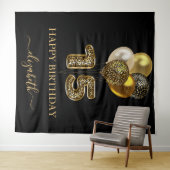 ブラックゴールドのヒョウ柄がお迎えするキンセアニェラ タペストリー (インサイチュ(横))