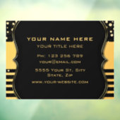 ブラックゴールドのビジネスカード用ウィンドウクリングテンプレート ウィンドウサイン (シート3)