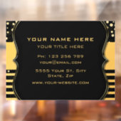 ブラックゴールドのビジネスカード用ウィンドウクリングテンプレート ウィンドウサイン (シート2)