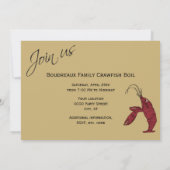 ブラックゴールドのファンシーなカエルのパーティー招待状 招待状 (裏面)