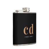 ブラックゴールドのモノグラム groom's men フラスク (右)