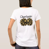 ブラックゴールドの両面シニアチアリーダー Tシャツ (裏面)
