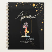 ブラックゴールドの予約帳 美容ヨガサロン   プランナー手帳 (正面)