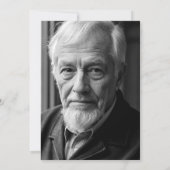 ブラックゴールドの写真で90歳の誕生日をお祝いしよう 招待状 (裏面)