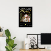 ブラックゴールドの卒業おめでとう ポスター (ホームオフィス)